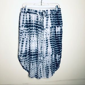 Tie & die relaxed skirt